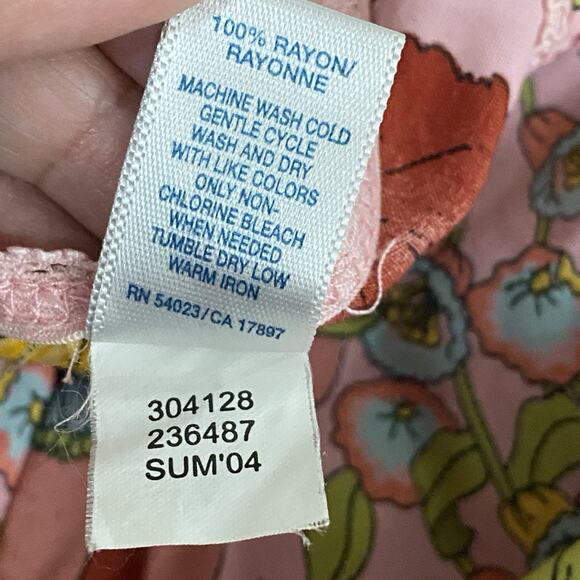 Vintage Y2k Sz 14 Old Navy Skirt Pink Floral Cottagecore Country Feminine Spring - Picture 8 of 8